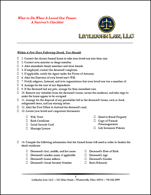 What to Do When a Loved One Passes: A Survivor’s Checklist